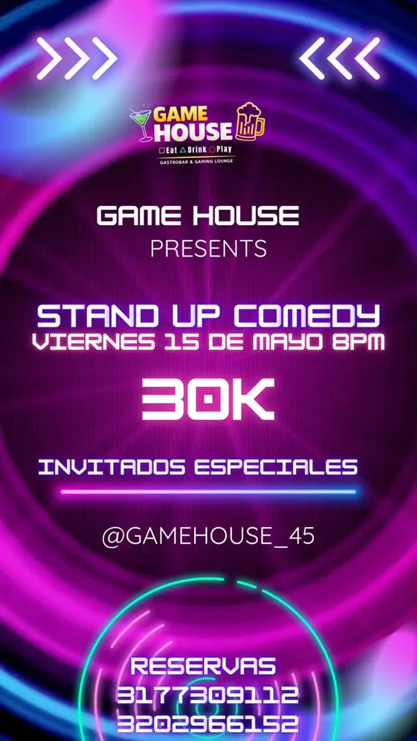 Evento en Game House: Stand up comedy